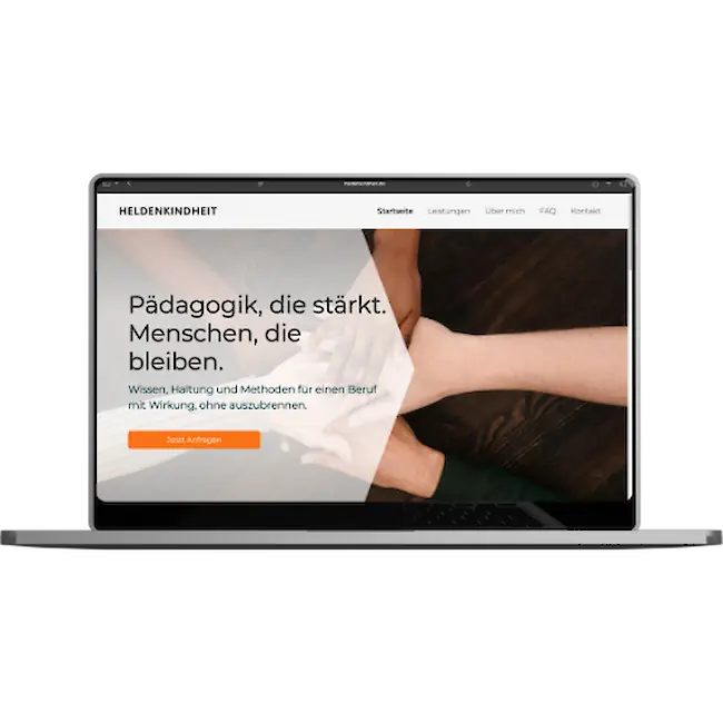 Heldenkindheit von Christina Binta: Ein professioneller Webauftritt für wertschätzende Fortbildungen