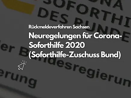 Corona-Soforthilfe 2020: Rückmeldeverfahren in Sachsen
