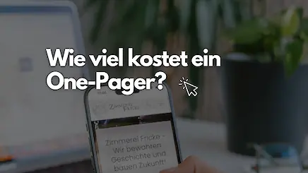 Wie viel kostet eine 1-seitige Website (One-Pager)?