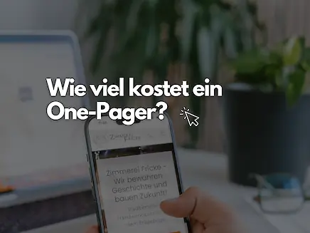 Wie viel kostet eine 1-seitige Website (One-Pager)?