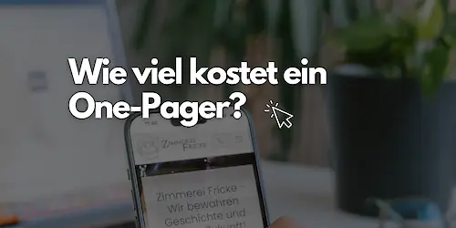 Wie viel kostet eine 1-seitige Website (One-Pager)?