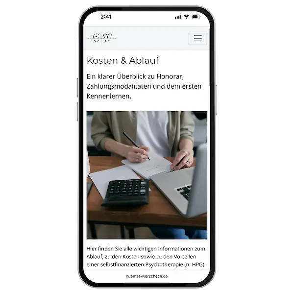Neue Website für Günter Worschech - Heilpraktiker für Psychotherapie (n. HPG) - Bild 2