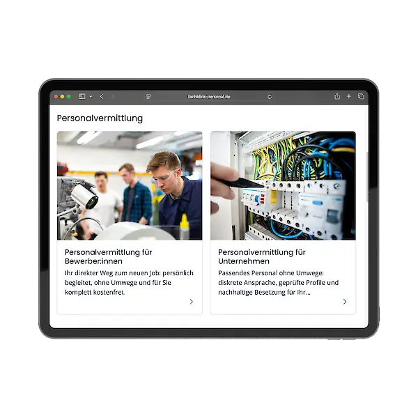 So entstand die Website der Personal&shy;vermittlung Fachblick Personal - Bild 1