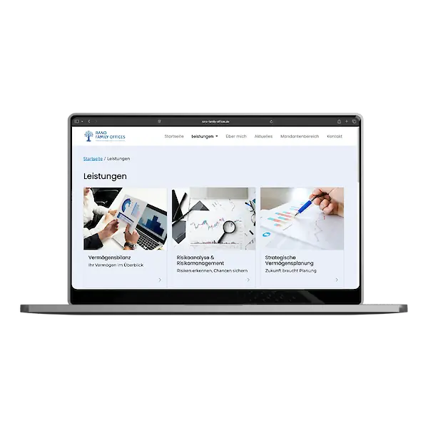 Professionelle Website für RANO Family Offices - Vermögensberatung und Finanzplanung mit Ralf Nomrosky - Bild 1