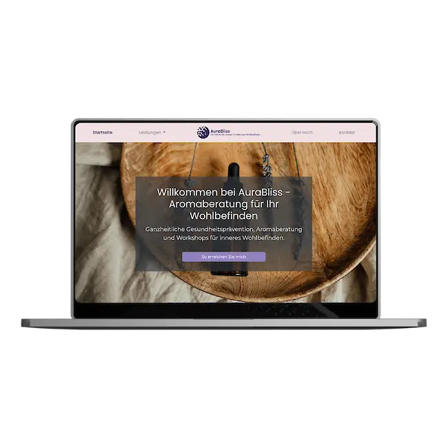 Website für AuraBliss Aromaberatung: Mit Herz für Wohlbefinden, jetzt auch online