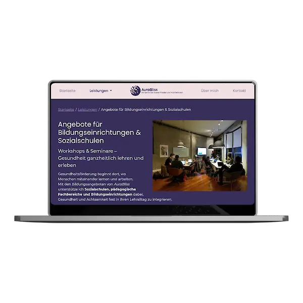 Website für AuraBliss Aromaberatung: Mit Herz für Wohlbefinden, jetzt auch online - Bild 3