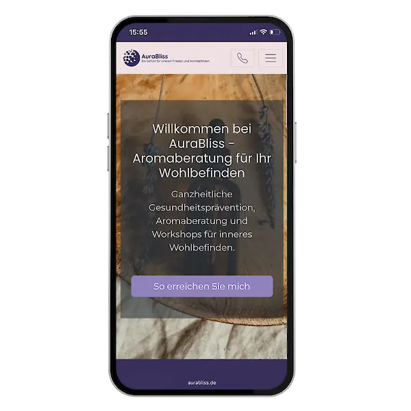Website für AuraBliss Aromaberatung: Mit Herz für Wohlbefinden, jetzt auch online - Bild 1