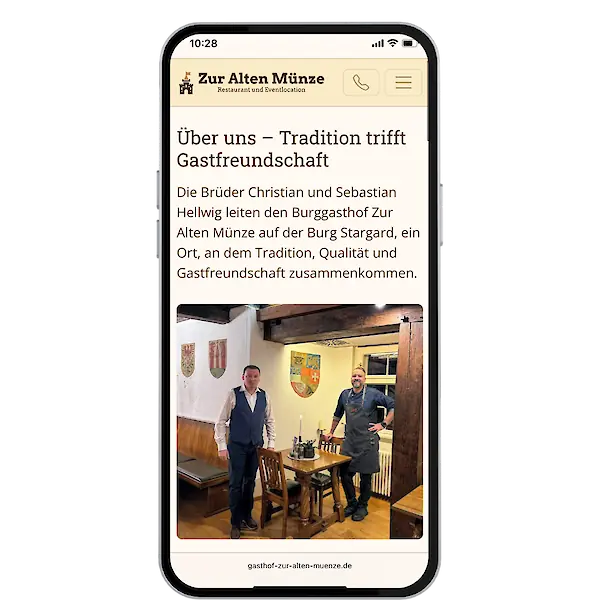 Website für den Burggasthof "Zur Alten Münze" auf der Burg Stargard - Bild 4